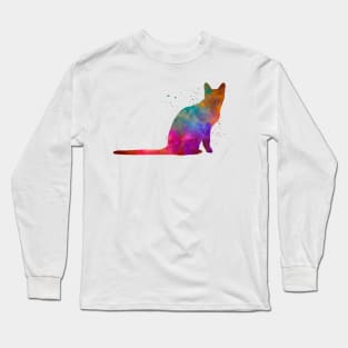 Korat cat in watercolor Long Sleeve T-Shirt